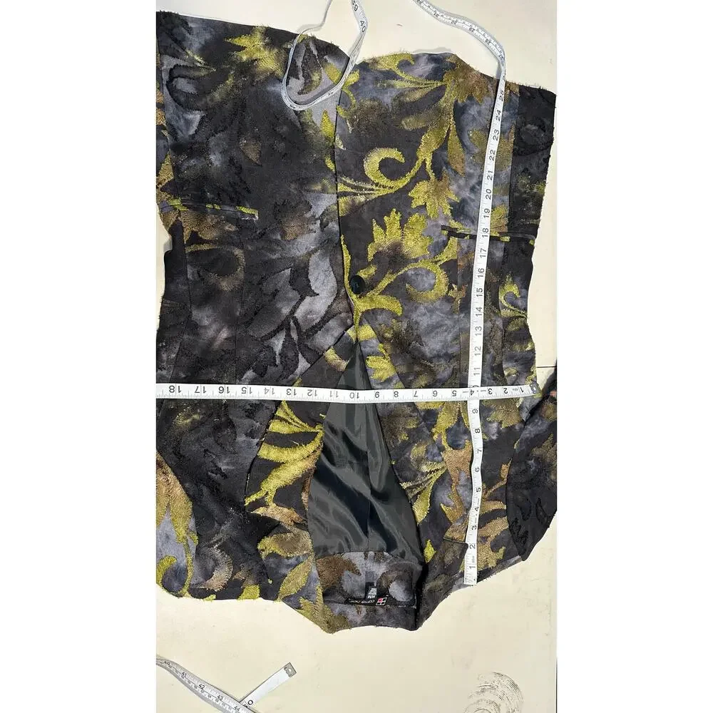 CARRE NOIR dark floral fairycore grunge blazer jacket womans‎ Medium - Picture 7 of 7